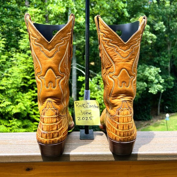 Falconhead Light Peanut Color Alligator Headcut Cowboy Boots in Men\'s Size 8D